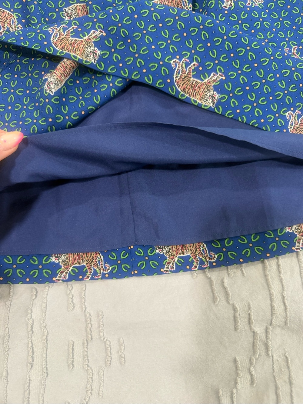 J. Crew Blue Bengal Print Circle Skirt - Picture 5 of 12